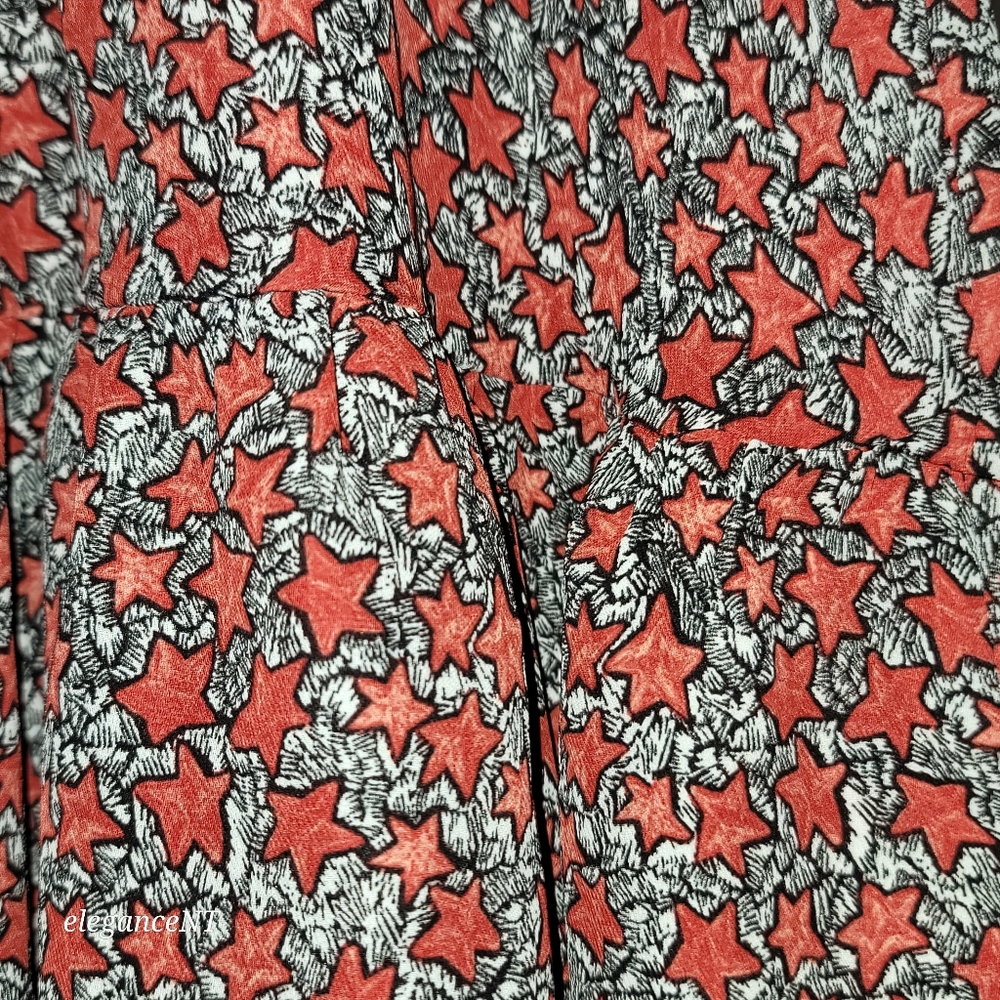 Lane Bryant 2 Layer Ruffle  Starry Red/Black/White Lined Skirt Sz: 14/16 NWT - Picture 7 of 10
